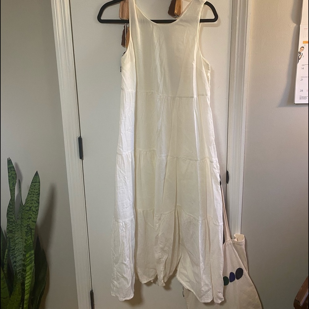 long linen dress